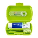 Set Travel Curaprox Kids - Set complet de Igienă orală pentru copii, Verde