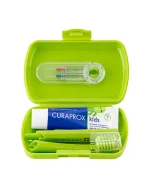 Set Travel Curaprox Kids - Set complet de Igienă orală pentru copii, Verde