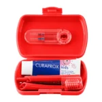 Set Travel Curaprox Kids - Set complet de Igienă orală pentru copii, Roșu