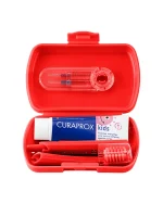 Set Travel Curaprox Kids - Set complet de Igienă orală pentru copii, Roșu